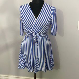 BLUE WHITE STRIPE  DRESS SIZE XL